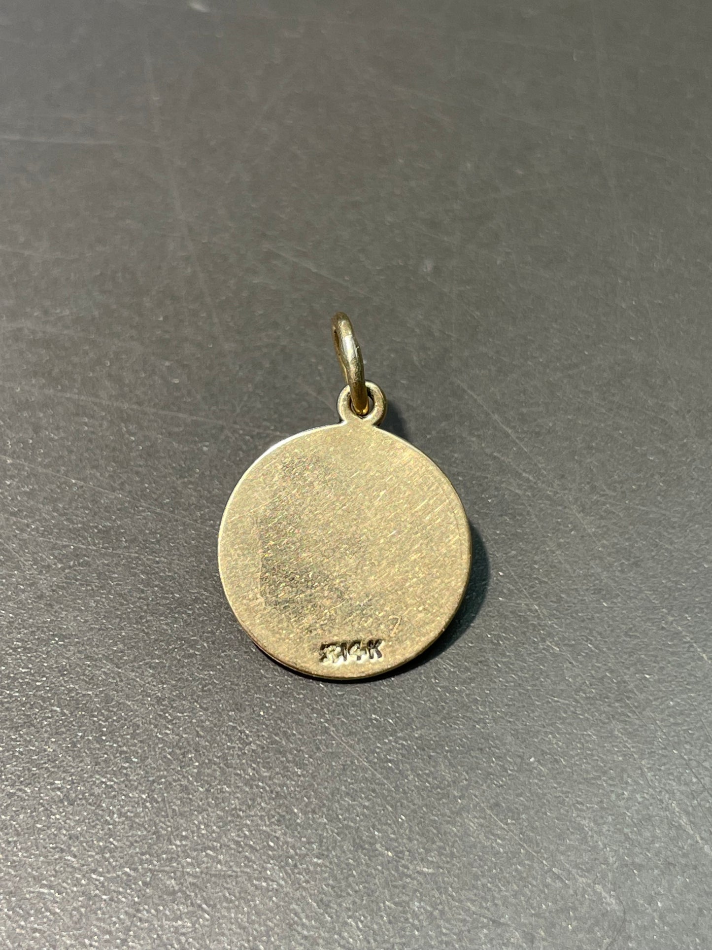 复古 14K 黄金珐琅四叶草吊坠饰品