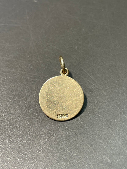 复古 14K 黄金珐琅四叶草吊坠饰品