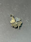 Vintage 14K Gold Topaz Engine Turned Clover Charm