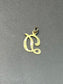 Vintage 14K Gold Script D Letter Charm