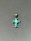 Vintage 14K Gold Turquoise Pearl Cross