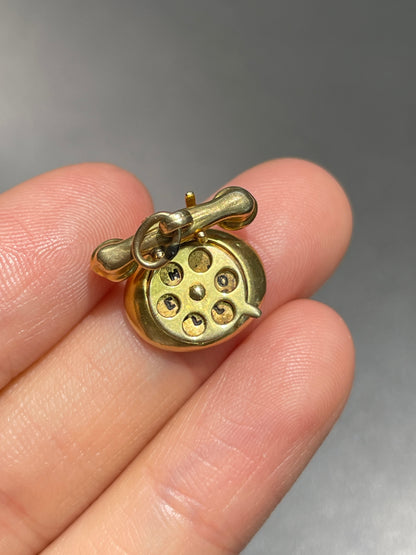 Vintage 14K Gold "Hello" & "I Love You" Telephone Charm