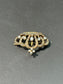 Antique 14K Gold Seed Pearl Crown Brooch