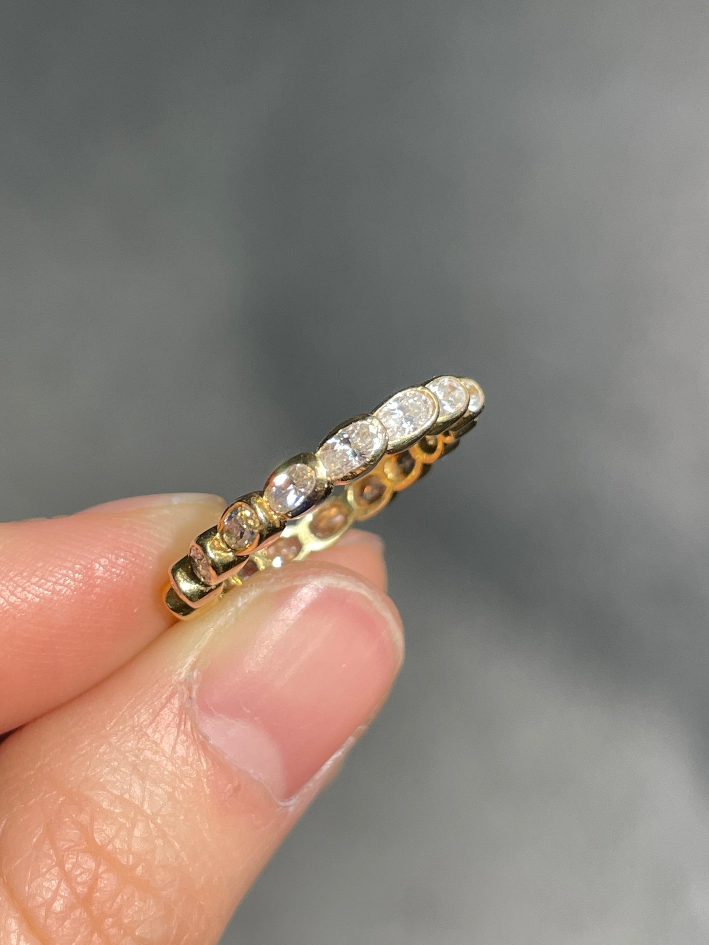 18K Gold 2.20 CTW Oval Diamond Eternity Band