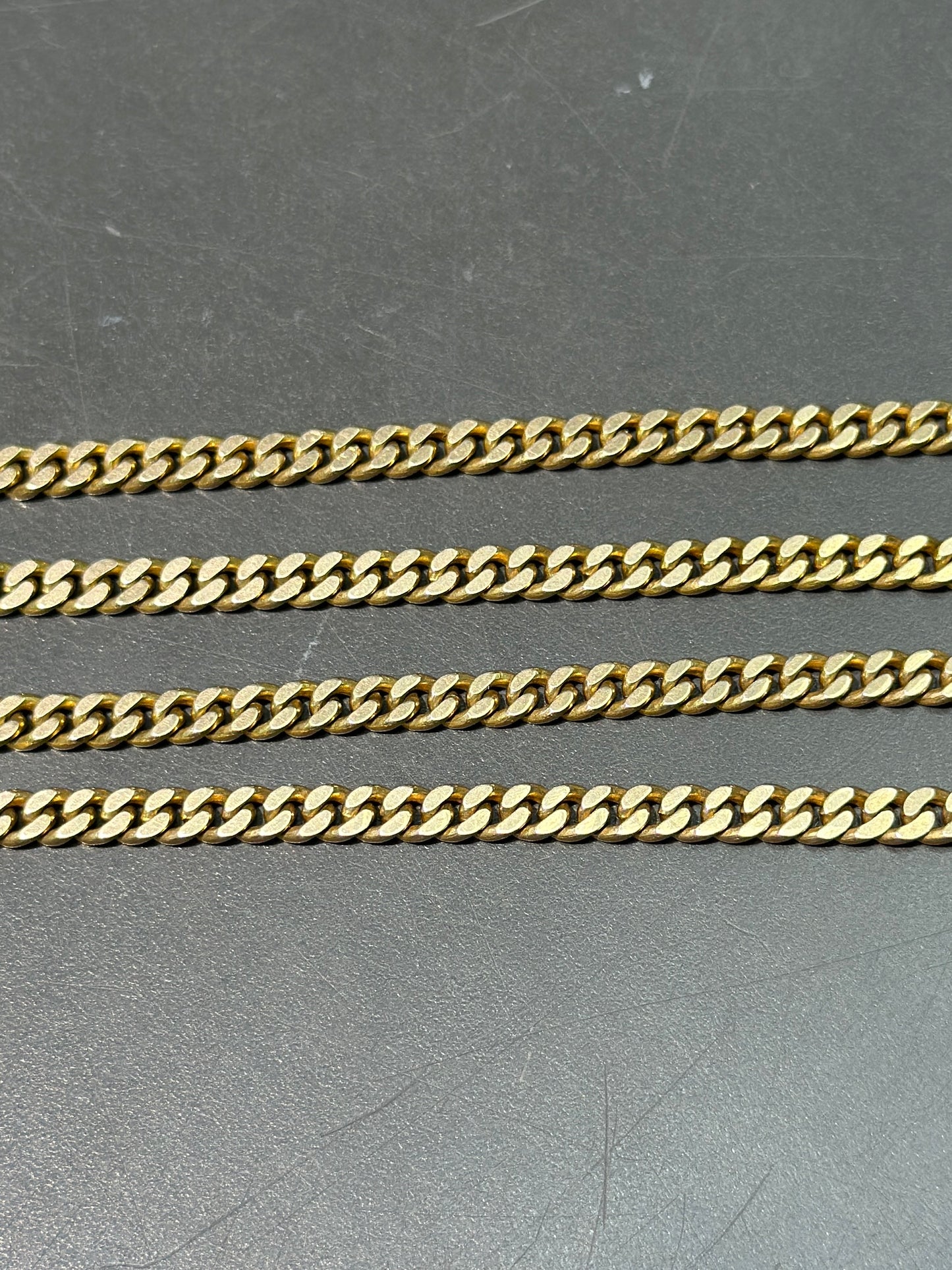 chaîne de montre vintage 14K Curb Link Albert Chain 22,5 »