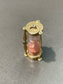 Vintage 14K Yellow Gold Working Red Sand Hourglass Charm Pendant