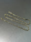 14K Gold Medium Hollow Paper Clip Link Necklace 20.0”