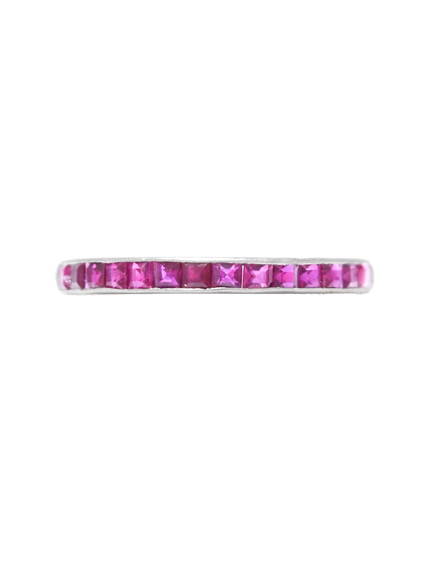 Antique French Platinum Ruby Band Ring