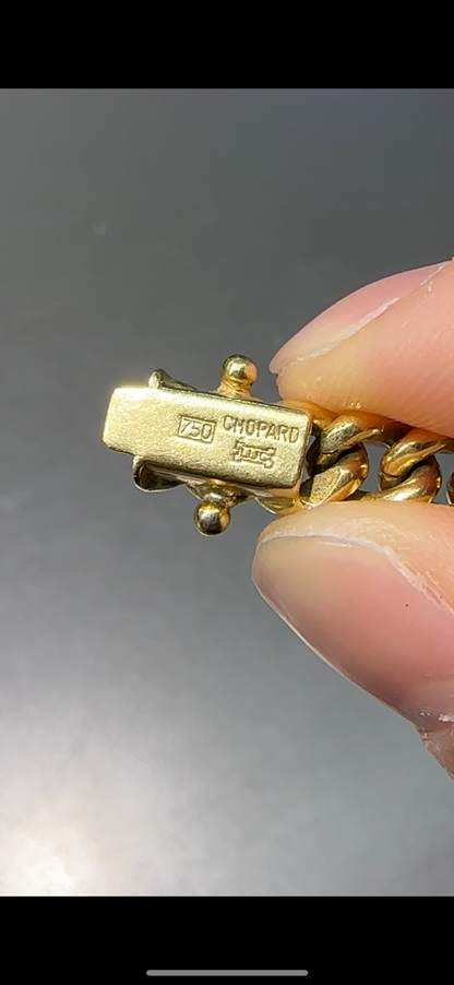 Chopard 18K 黄金 0.39 CTW Happy Diamonds 我爱你 链式手链