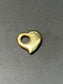 Vintage 14K Gold Donut Puffy Heart Pendant