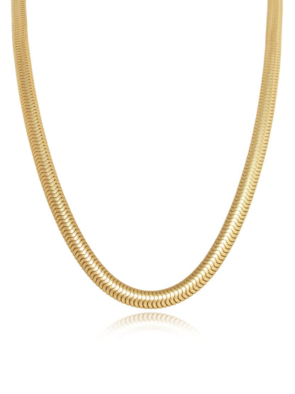 Retro 14K Gold Snake Chain Necklace