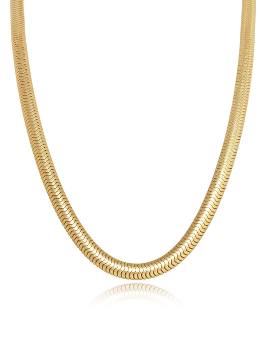 Retro 14K Gold Snake Chain Necklace