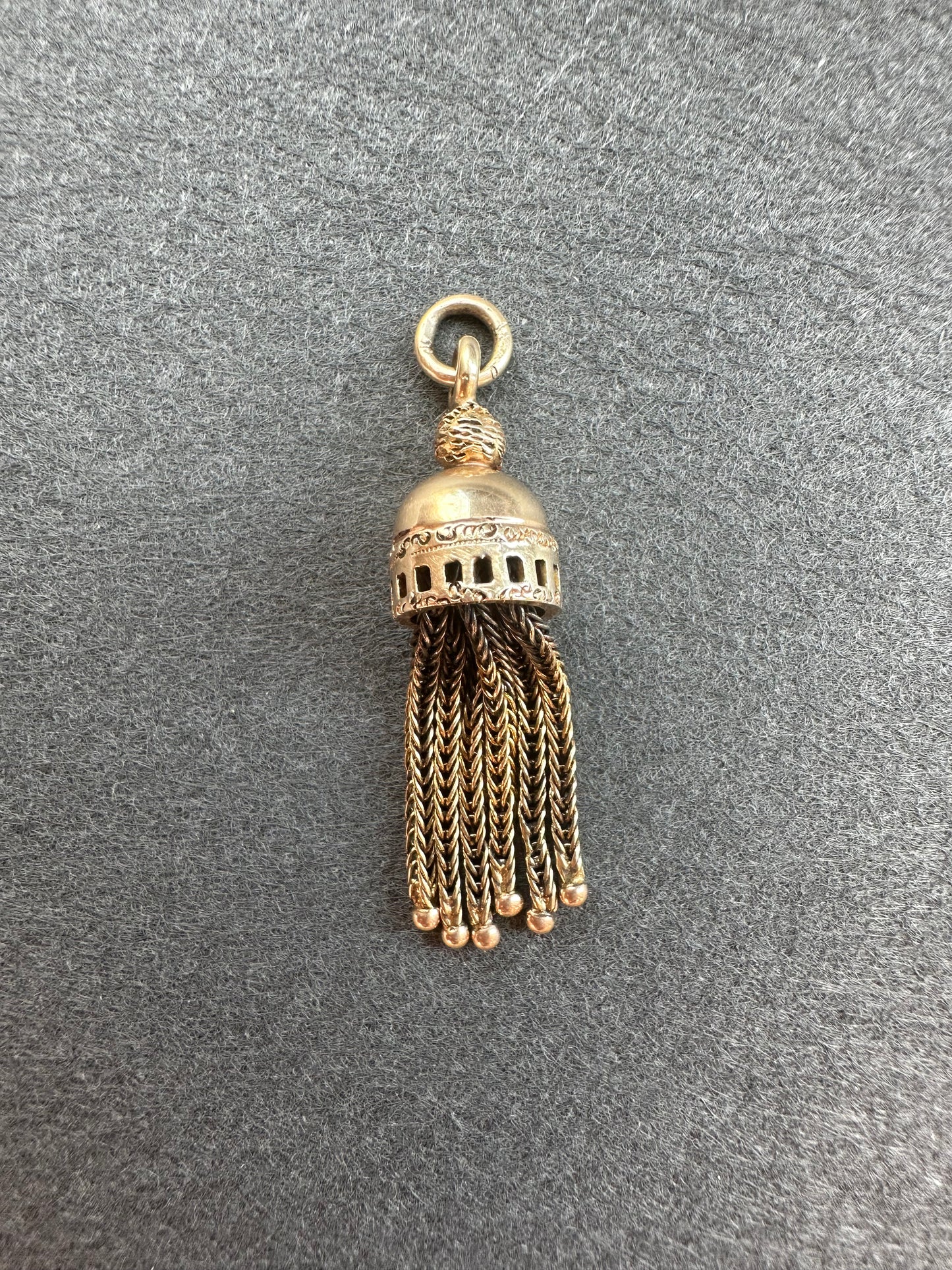 Victorian 14K Gold Tassel Pendant Charm