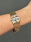 Retro 14K Gold Diamond Buckle Belt Bracelet