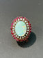 Vintage 14K Gold Opal Diamond Ruby Statement Ring