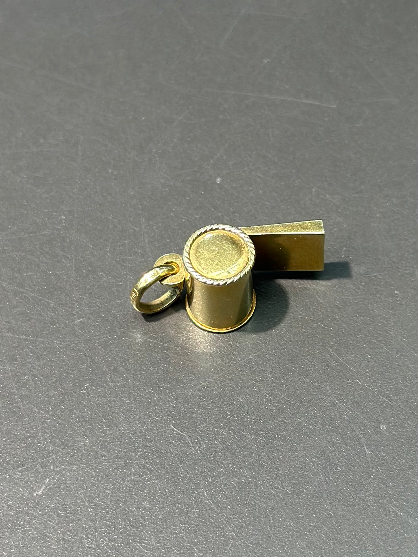 复古 14K 金哨子吊饰