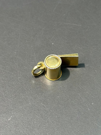 复古 14K 金哨子吊饰