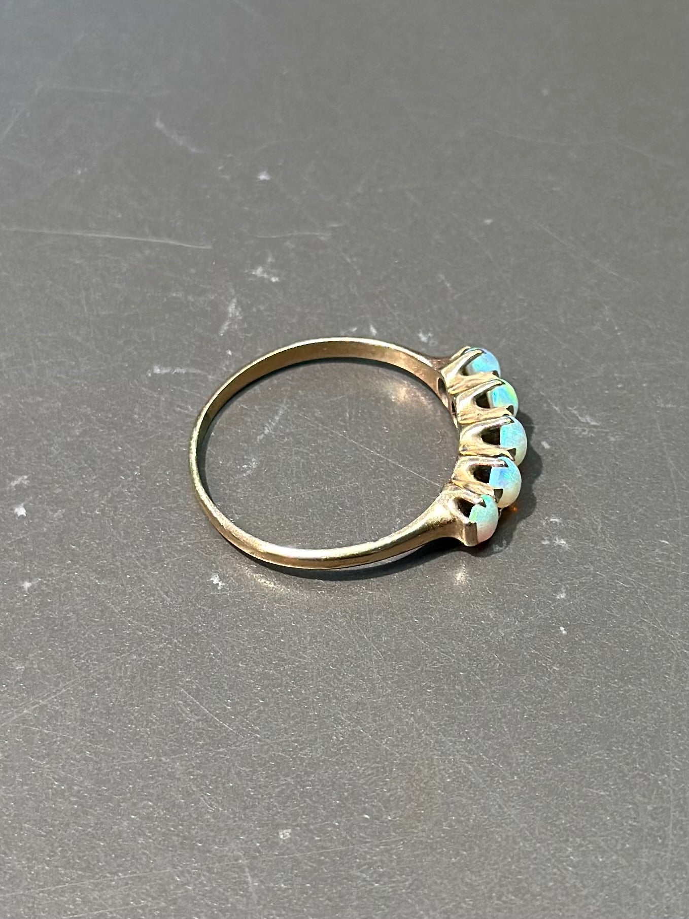 Antique 14K Gold Five Stone Opal Ring