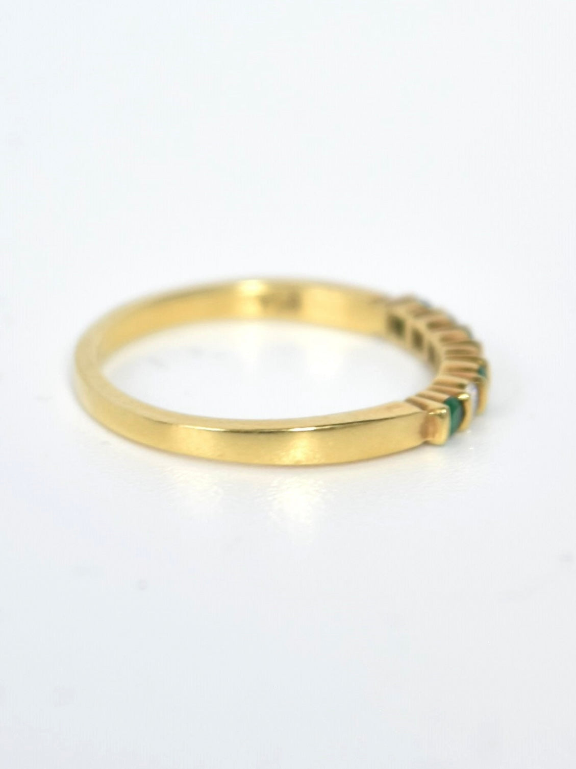 Tiffany & Co. Emerald Diamond Band Ring