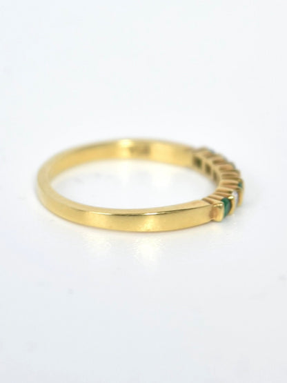 Tiffany & Co. Emerald Diamond Band Ring