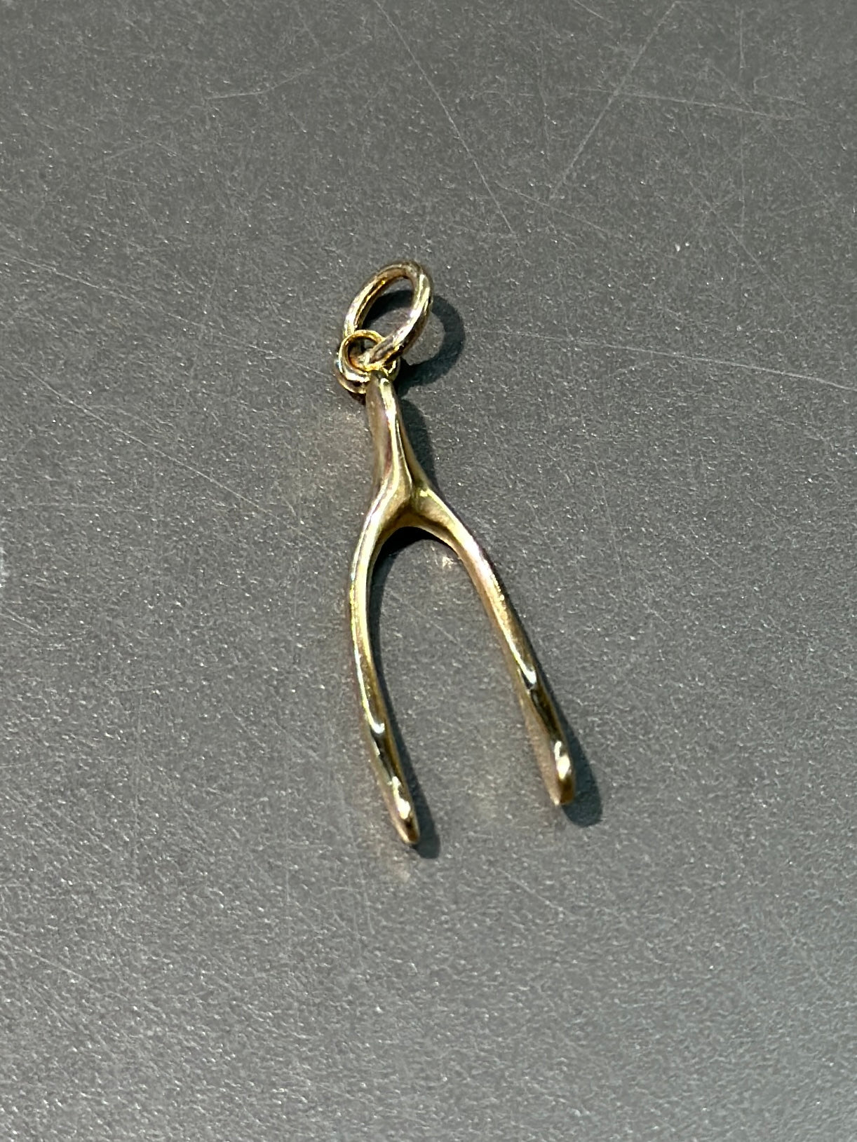 Vintage 14K Gold Wishbone Charm