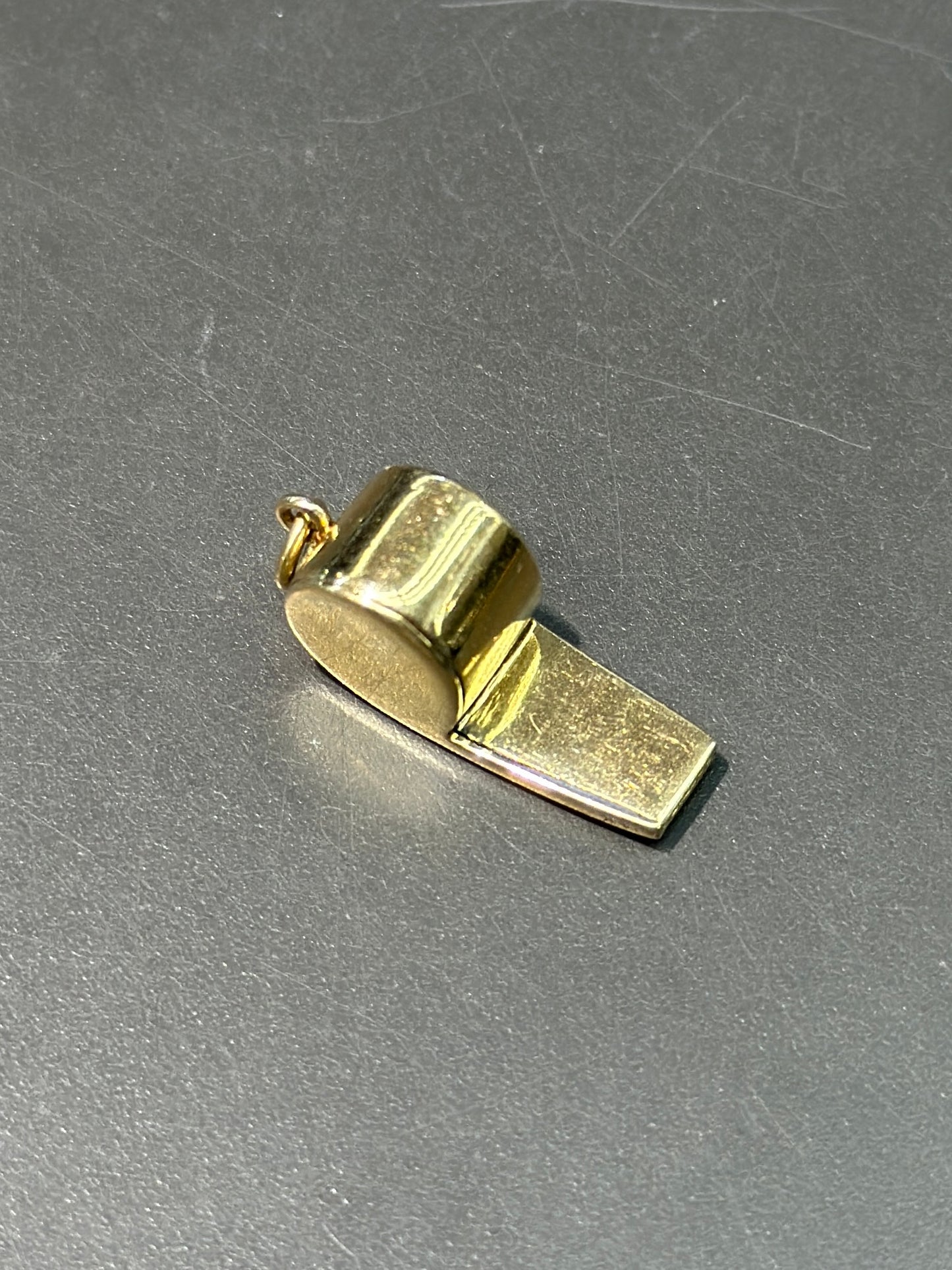 [ON HOLD] Vintage 14K Gold Solid Whistle Pendant