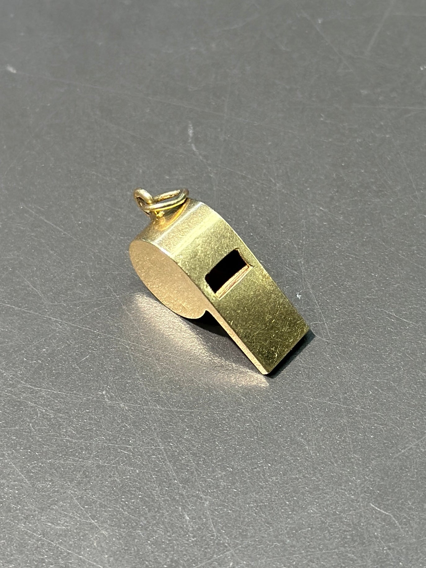 Vintage 14K Gold Whistle Pendant