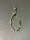 Vintage 14K Yellow Large Gold Wishbone Charm