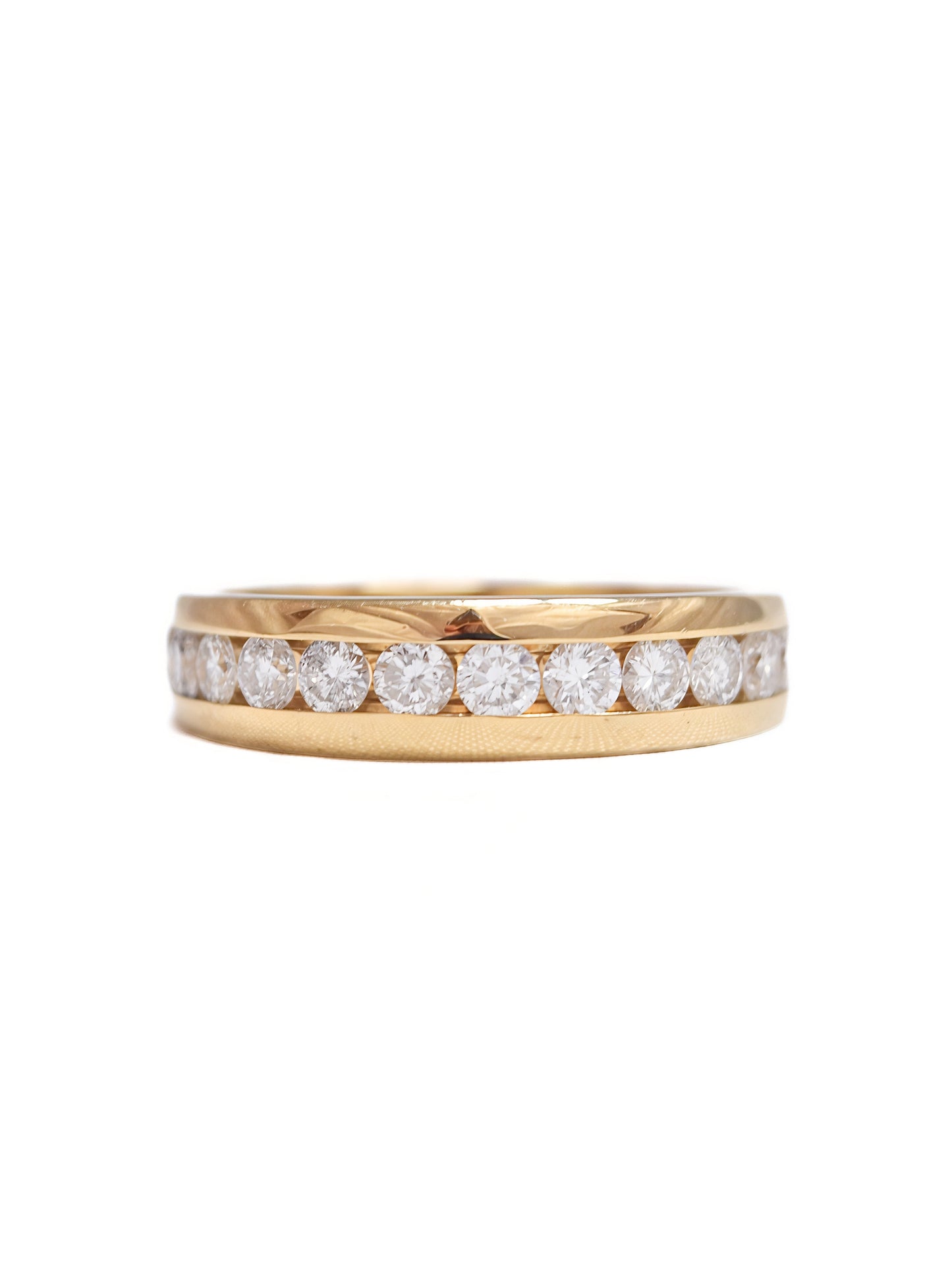 14K Gold 0.98 CTW Diamond Half Eternity Band Ring