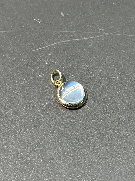 Art Deco 14K Gold Moonstone Conversion Pendant