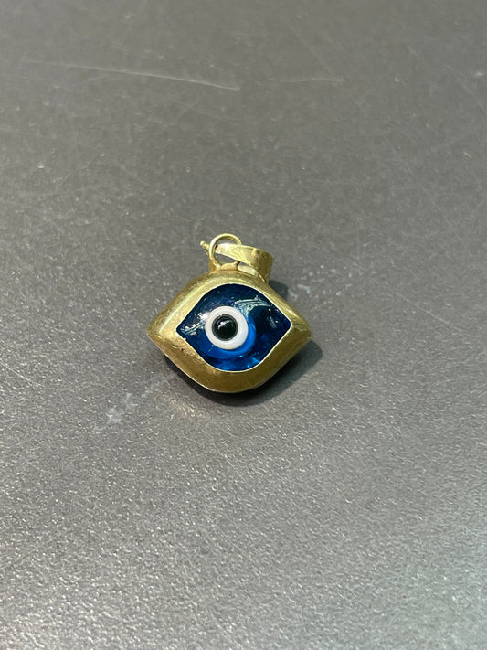 Vintage 14K Yellow Gold Evil Eye Charm