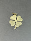 Vintage 14K Gold Engine Turned Clover Charm