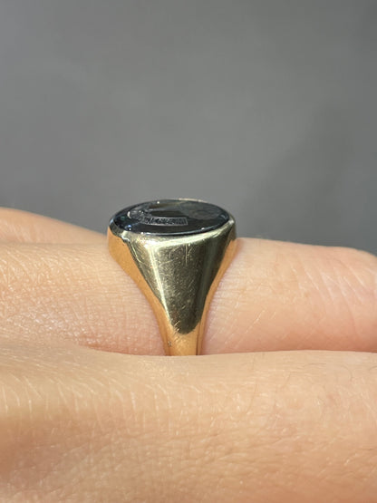 Vintage 10K Gold Intaglio Signet Ring