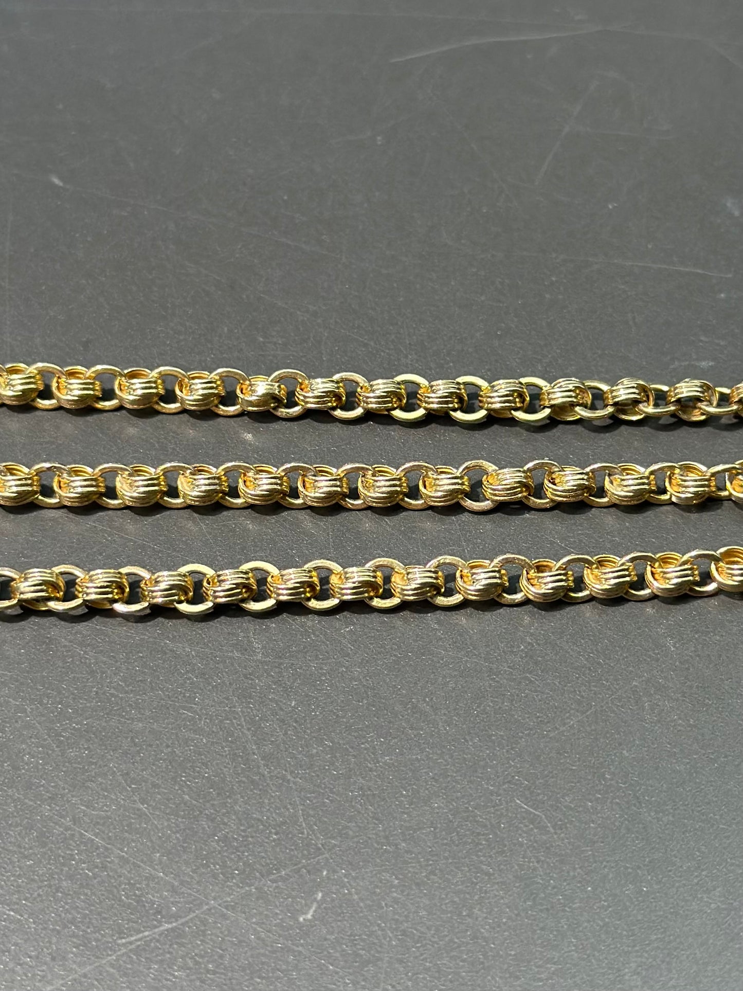 Vintage 14K Gold Fancy Link Watch Chain 20.5”