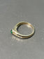 14K Gold Emerald Diamond Gypsy Ring SZ 6