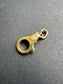 [ON RESERVE] Vintage 18K Gold Carabiner Charm Holder