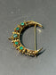 Victorian Style 14K Gold Emerald Crescent Brooch