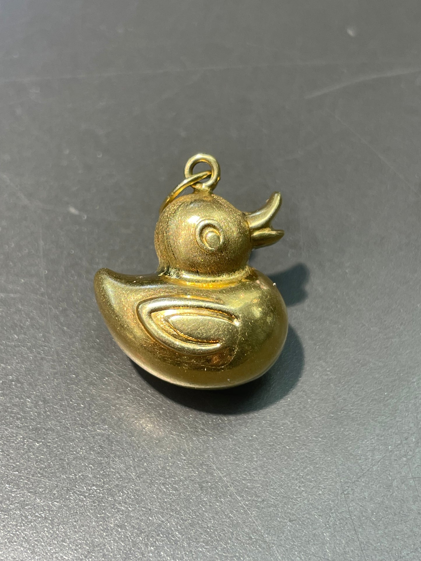 Vintage 18K Yellow Gold Puffy Ducky Charm