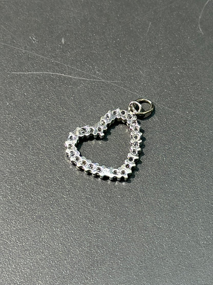 14K 金钻石敞开心扉吊坠