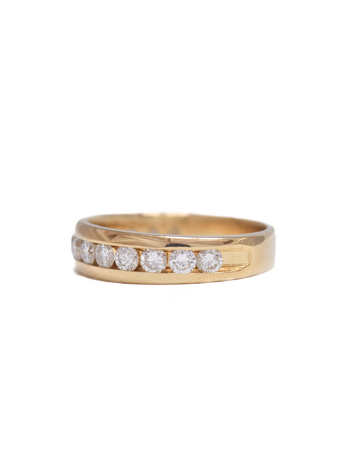 14K Gold 0.49 CTW Diamond Half Eternity Band Ring