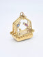 Vintage French 18K Gold UTI Sapphire and Ruby Bird Cage Fob Watch