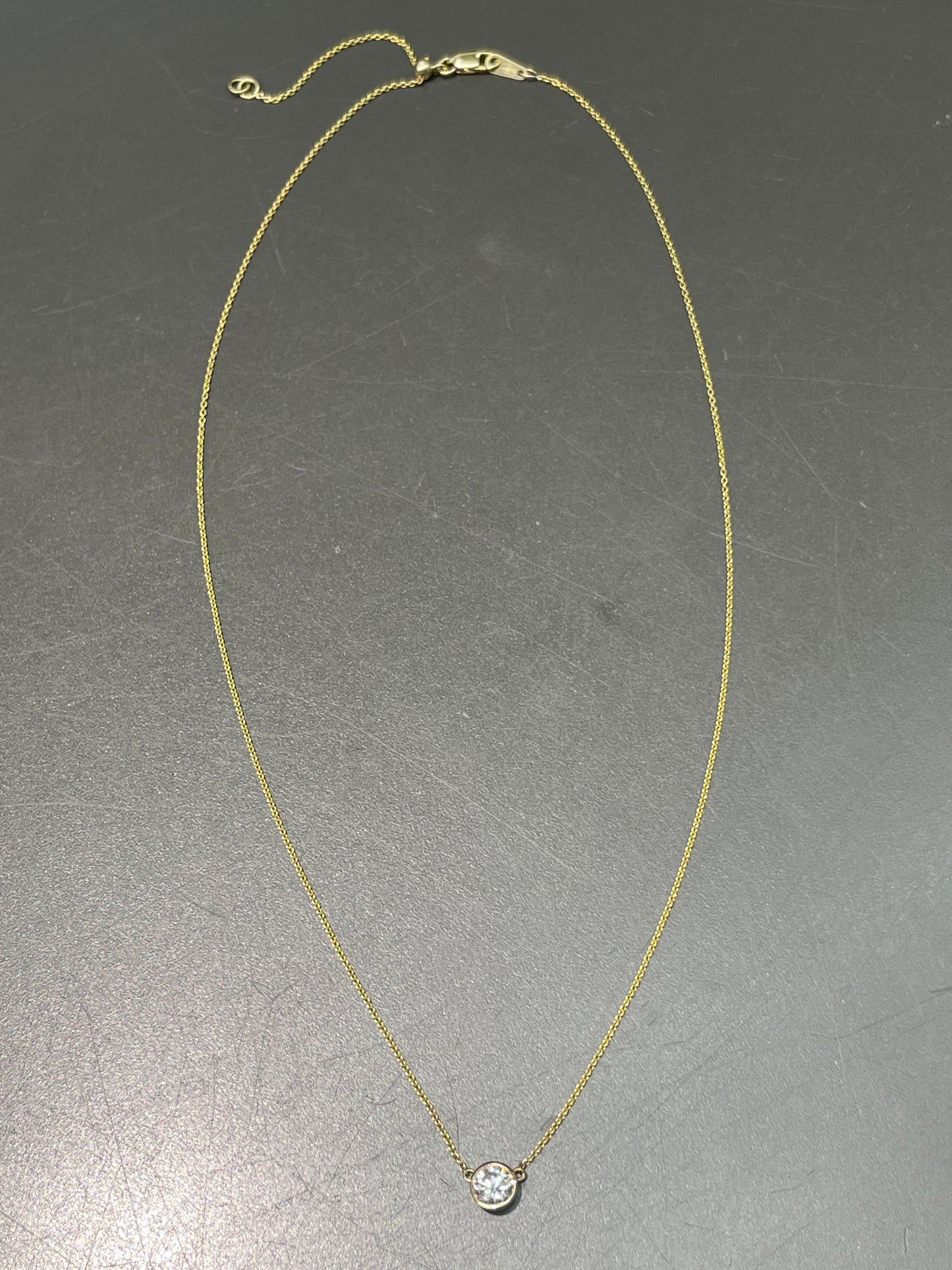 14K Gold 0.45 CTW Single Diamond Necklace