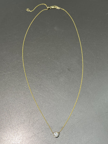 14K Gold 0.45 CTW Single Diamond Necklace