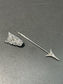 Antique Platinum 0.22 CTW Diamond Arrow Jabot Pin