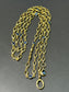 18K Gold Natural Sapphire Station Chain Necklace 33.5 inch