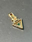 14K Gold Emerald Diamond Arrow Pendant