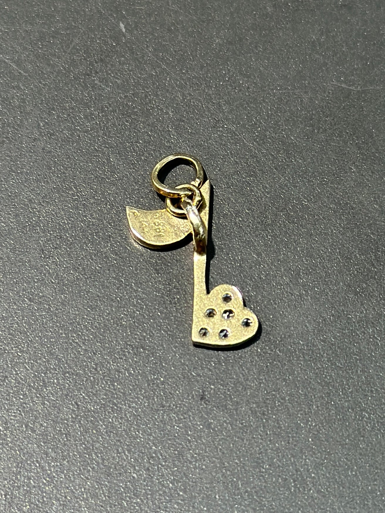 Vintage 14K Gold Diamond Quaver Music Note Charm