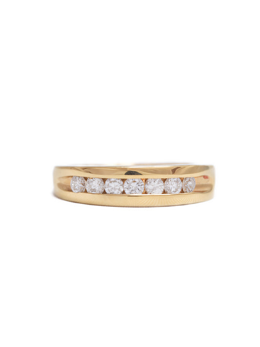 14K Gold 0.49 CTW Diamond Half Eternity Band Ring