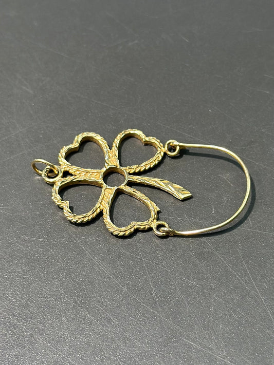 Vintage 14K Gold Charm Holder Pendant