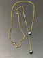 18K Yellow Gold 0.45 CTW Diamond Bezel Lariat Necklace